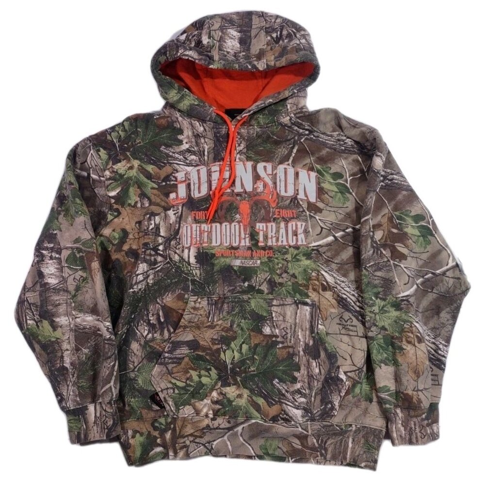 Jimmie Johnson #48 Camo Pullover Hoodie Team Realtree Hendrick Motorsports Large